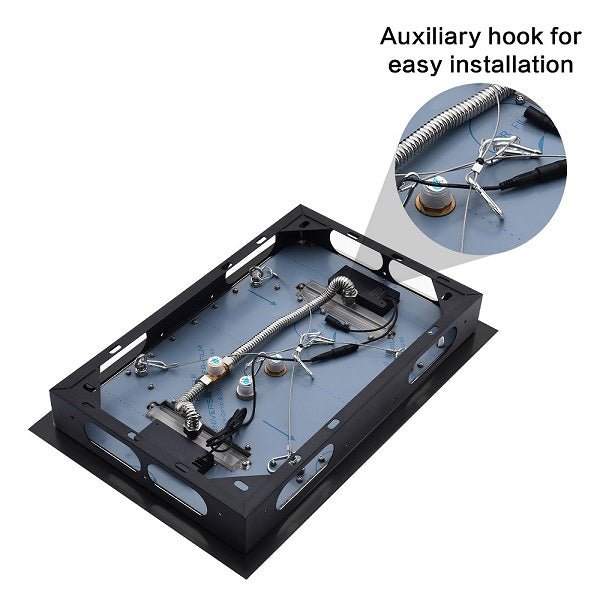 Cascada Positano 15"x23" Matte Black LED Music Shower System - Cascada Showers