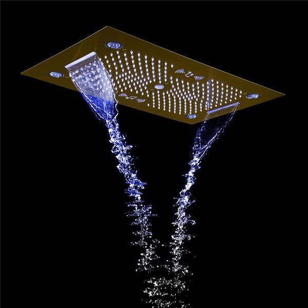 Cascada Rainbow 16"x28" LED Bluetooth Shower System - Cascada Showers