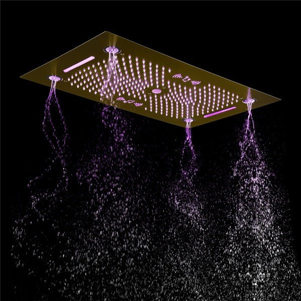 Cascada Rainbow 16"x28" LED Bluetooth Shower System - Cascada Showers