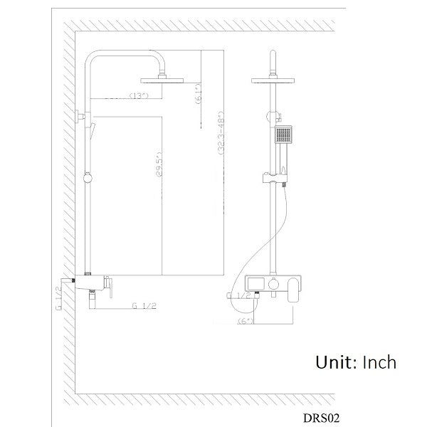 Cascada Serena 8" Digital Shower Faucet Set Chrome Finish - Cascada Showers
