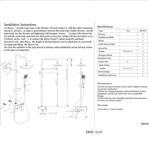 Cascada Serena 8" Digital Shower Faucet Set Chrome Finish - Cascada Showers