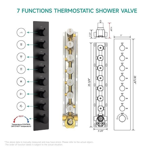 Detailed look at Cascada Sicilian dual rain showerheads with LED and waterfall features