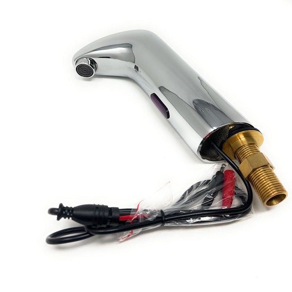 Chrome faucet with electrical wiring of SmartFlow automatic sensor faucet
