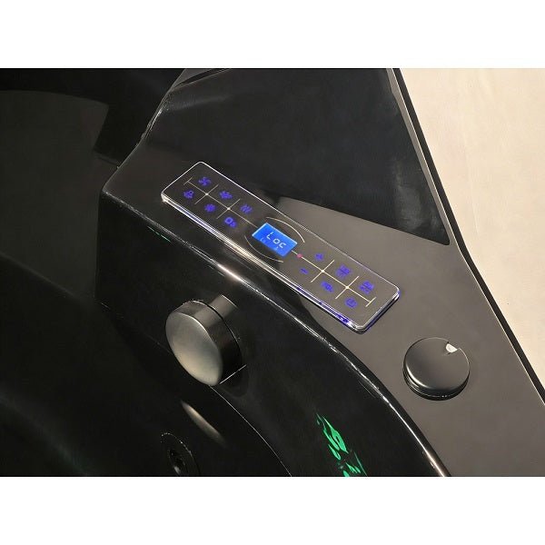 Cascada Venice Black Corner Jacuzzi Shower Bathtub with LED and Bluetooth