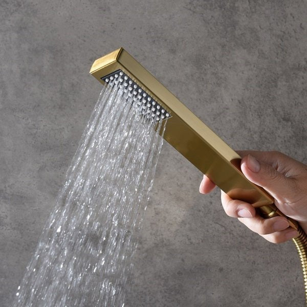 Cascada Verona 16"x36" Brushed Gold Music LED Digital Shower System - Cascada Showers