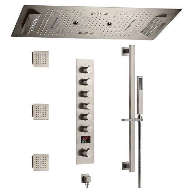 Cascada Verona 16"x36" Music LED Digital Shower System - Cascada Showers