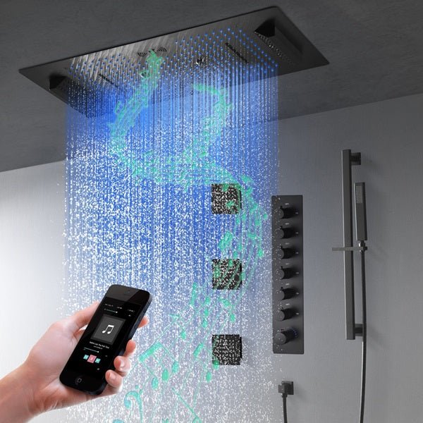 Cascada Verona 16"x36" Music LED Digital Shower System - Cascada Showers