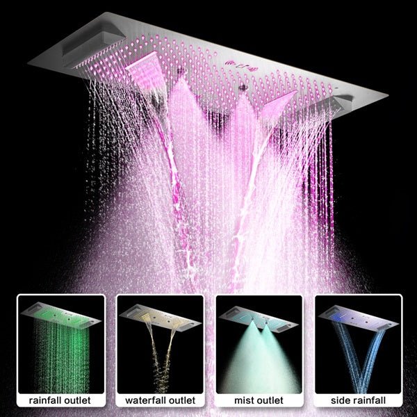 Cascada Verona 16"x36" Music LED Digital Shower System - Cascada Showers