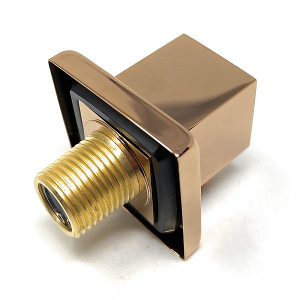 Bronze valve handle with threaded Square brass shower elbow