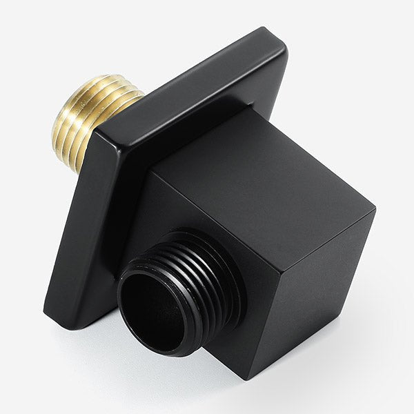 Cascada square brass shower elbow wall-mounted Black Finish