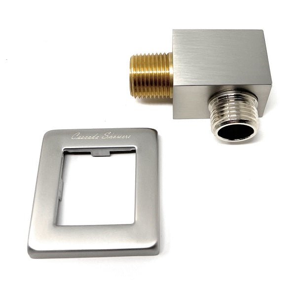 Cascada square brass shower elbow handheld shower hose connector