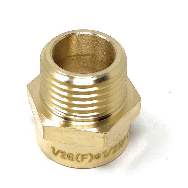 G Thread (British BSPP) Female to NPT Male Adapter - Lead Free (1/2"x1/2")