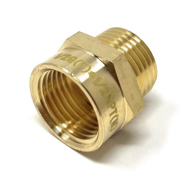 G Thread (British BSPP) Female to NPT Male Adapter - Lead Free (1/2"x1/2")