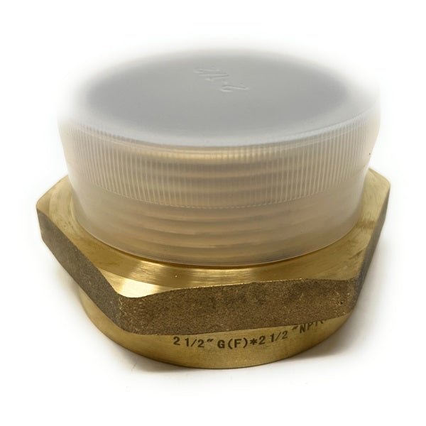 Lead-free brass 2.5 inch BSPP to NPT thread converter
