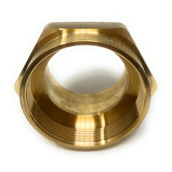 Brass fitting on a white background