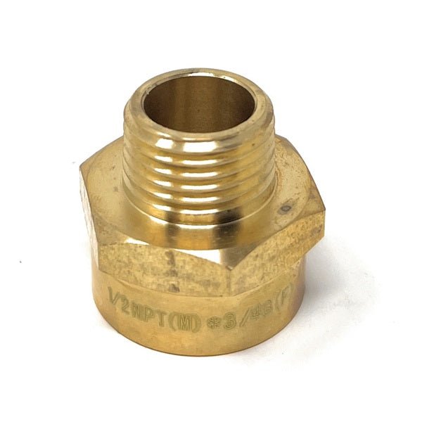 Durable G to NPT thread brass adapter for water and gas piping