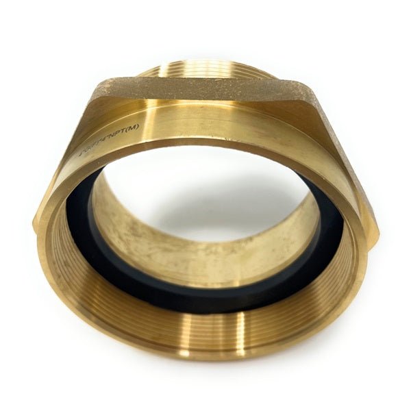 4 inch BSPP G thread to NPT male brass plumbing connector