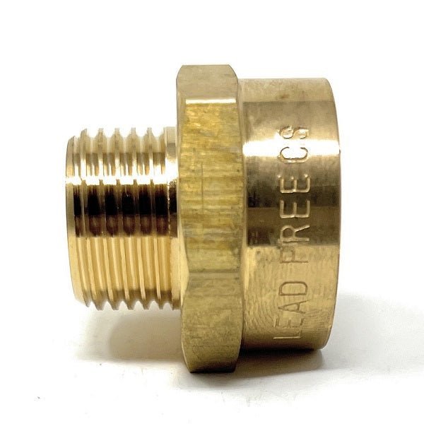 G Thread (Metric BSPP) Male to NPT Female Adapter - Lead Free (1/2" x 3/4") - Cascada Showers