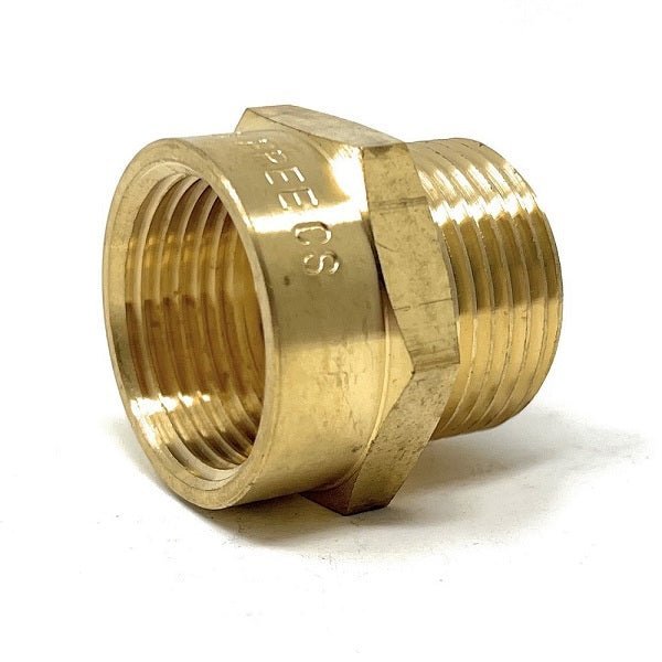 G Thread (Metric BSPP) Male to NPT Female Adapter - Lead Free (3/4" x 3/4") - Cascada Showers