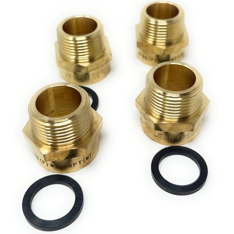 Lead-Free G Thread (British BSPP) Female to NPT Male Pipe Fitting Adapter - 1/4" - 4"