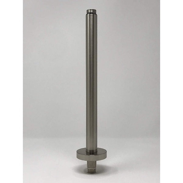 12" Ceiling Mount Shower Arm with 1/2" NPT Thread, Brushed Nickel - Cascada Showers