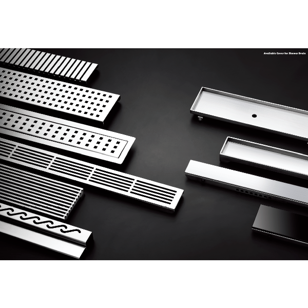 12", Linear Drain System for Floor, Stainless Steel 304, 1073 - Cascada Showers