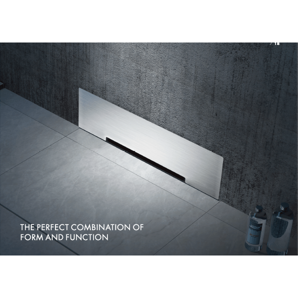 12", Linear Drain System for Floor, Stainless Steel 304, 1073 - Cascada Showers