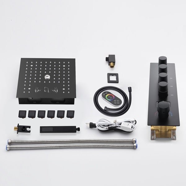 12" Siena Digital LED Bluetooth Shower System By Cascada Showers - Cascada Showers