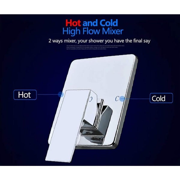 12" Square LED Wall Mounted Shower Set - Cascada Showers