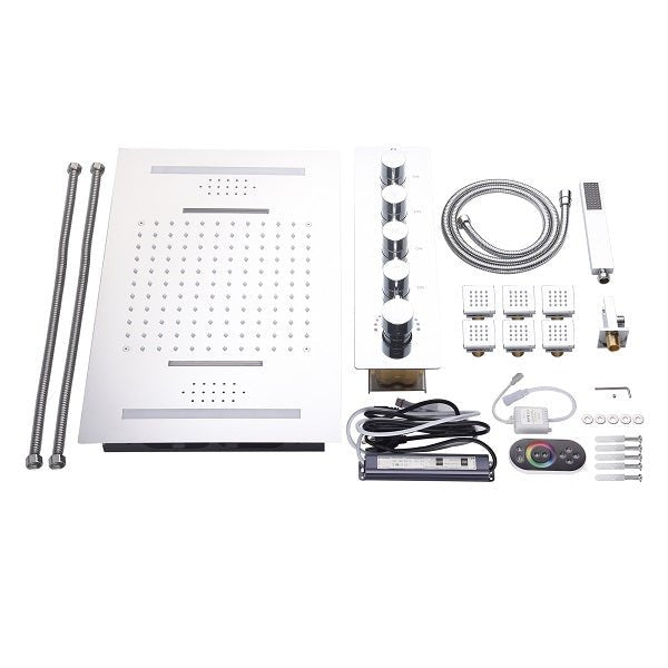 Waterfall Mode on Cascada Serenity LED Music Shower System