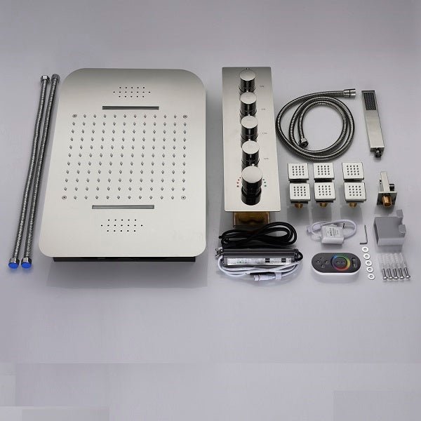 15"x23" Stella Luxury LED Shower System - Cascada Showers