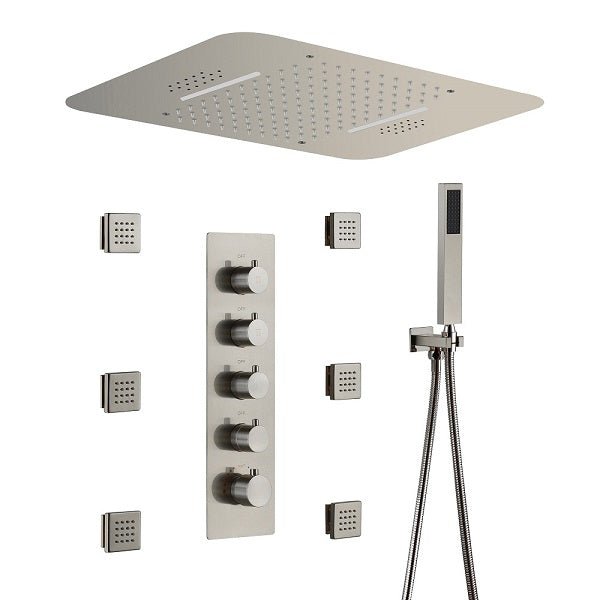 15"x23" Stella Luxury LED Shower System - Cascada Showers