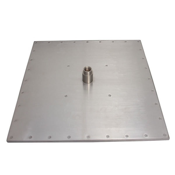 16" Stainless Steel Ceiling Mount Square Rainfall LED Shower Head - Cascada Showers
