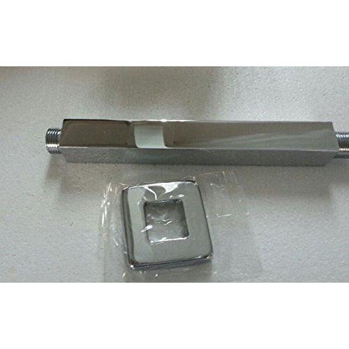 16" Stainless Steel Ceiling Mount Square Rainfall LED Shower Head - Cascada Showers