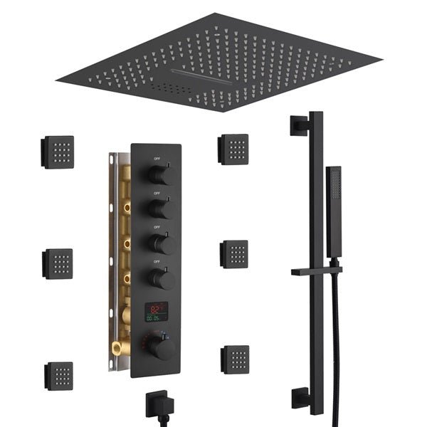 16" Turin Digital Rainfall LED music Shower System by Cascada Showers - Cascada Showers