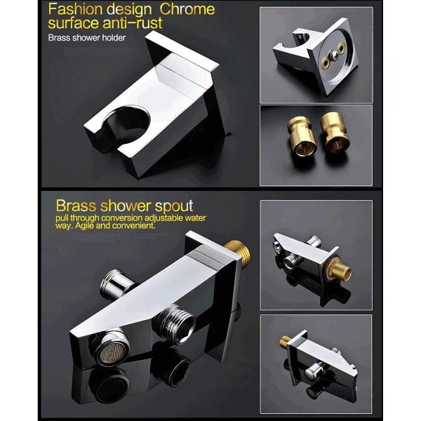 led black shower system with speaker bluetooth shower head shower head with handheld waterfall Shower Head led shower head with speaker best shower head oil rubbed bronze shower system bronze shower head set shower head speaker