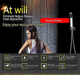 17"x28" Luxurious recessed waterfall & rainfall LED shower system – 6 mode - Cascada Showers