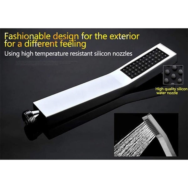 Cascada Luxury 20" Square Ceiling Mounted Thermostatic Shower System, 4 Rainfall Function With SPA Misty, Rainfall, Hand shower, Side Spray Mode shower head, thermostatic shower, rain shower, rain shower faucet, shower head sets for bathroom