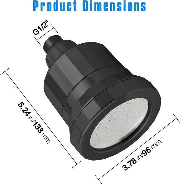 20-Stage Filtered Rainfall Shower Head 360° Universal Rotation - Cascada Showers