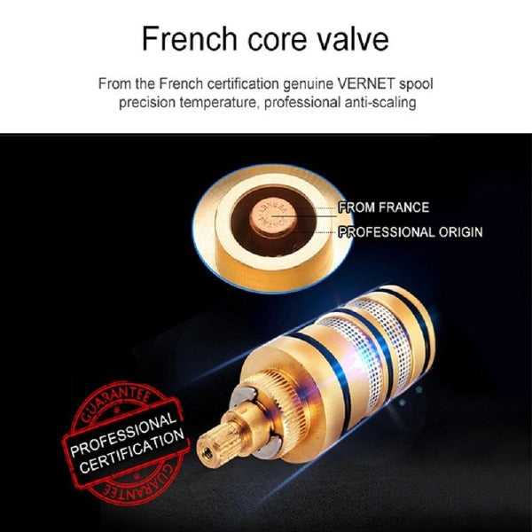 23"x31" Luxurious Classic Design recessed LED shower system built in Bluetooth speakers & 4" body jet