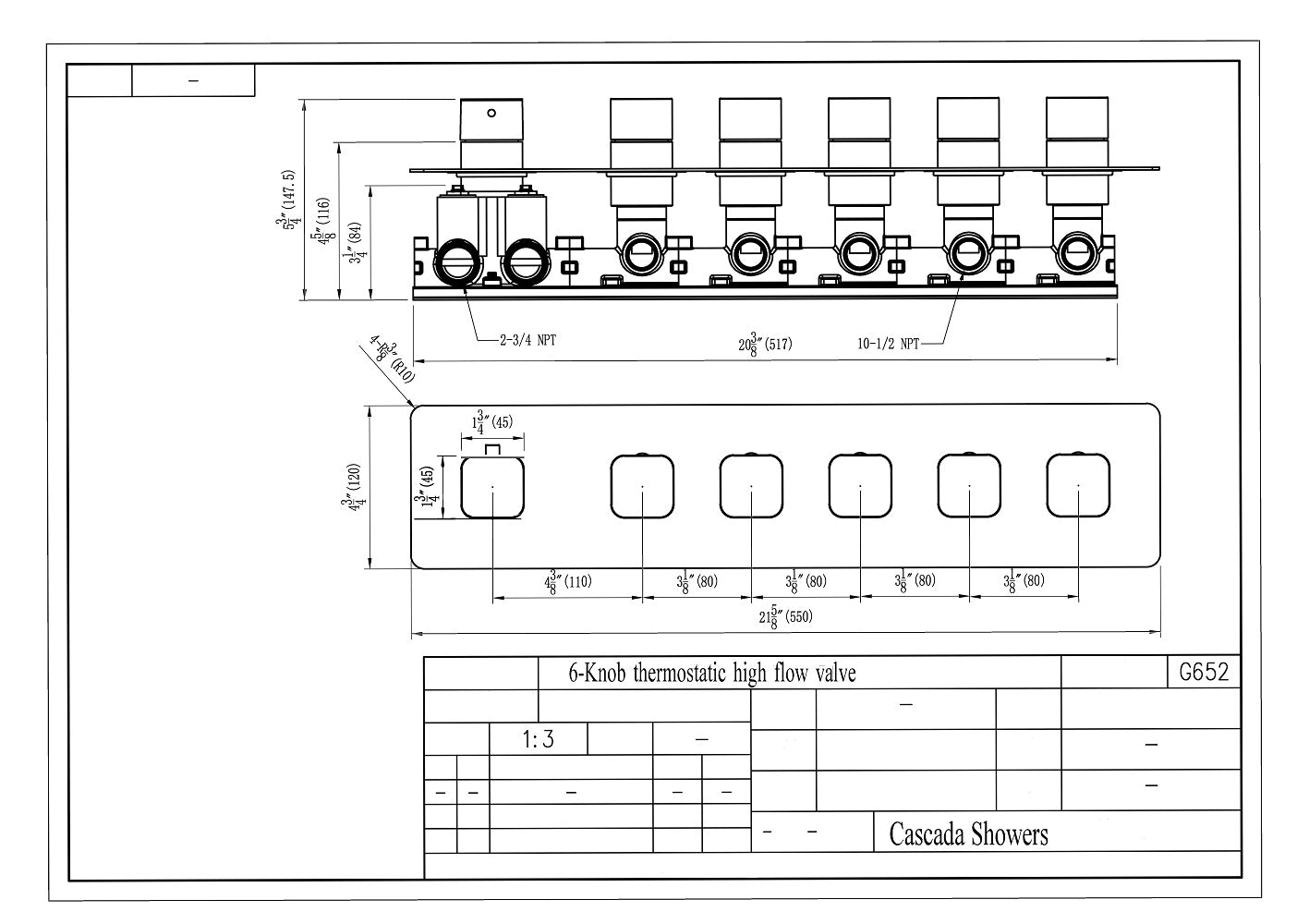 23"x31" Luxurious Classic Design waterfall & rainfall LED shower system – 6 mode - Cascada Showers