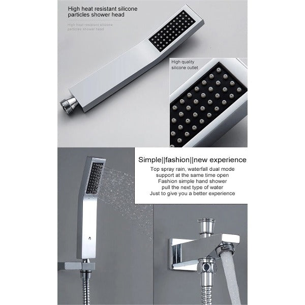 6-Knob Thermostatic Valve + Hand Held + Elbow + Holder & Hose