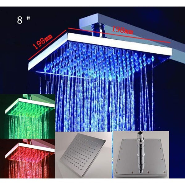 led shower system with dual thermostatic valve shower head shower head with handheld waterfall Shower Head led shower head best shower head oil rubbed bronze shower system bronze shower head set shower head