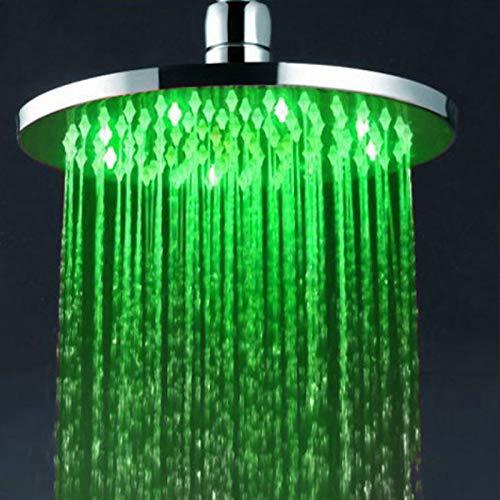 LED color‑changing shower head on in chrome finish