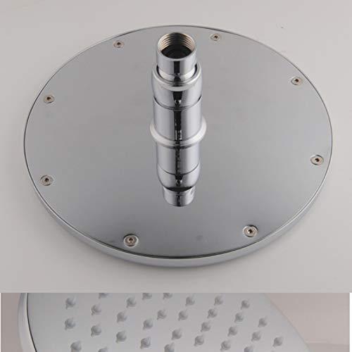 Close‑up of chrome shower head nozzle pattern