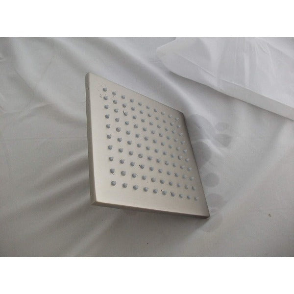 8" Square Ceiling Mount Rainfall LED Shower Head, include Shower Arm - Cascada Showers showerhead system rain head shower handheld set complete led bathroom waterfall heads light rainfall