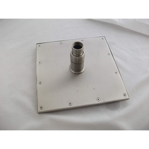 8" Square Ceiling Mount Rainfall LED Shower Head, include Shower Arm - Cascada Showers showerhead system rain head shower handheld set complete led bathroom waterfall heads light rainfall