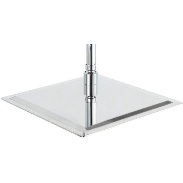 8" Square Ceiling Mount Rainfall LED Shower Head, include Shower Arm - Cascada Showers showerhead system rain head shower handheld set complete led bathroom waterfall heads light rainfall