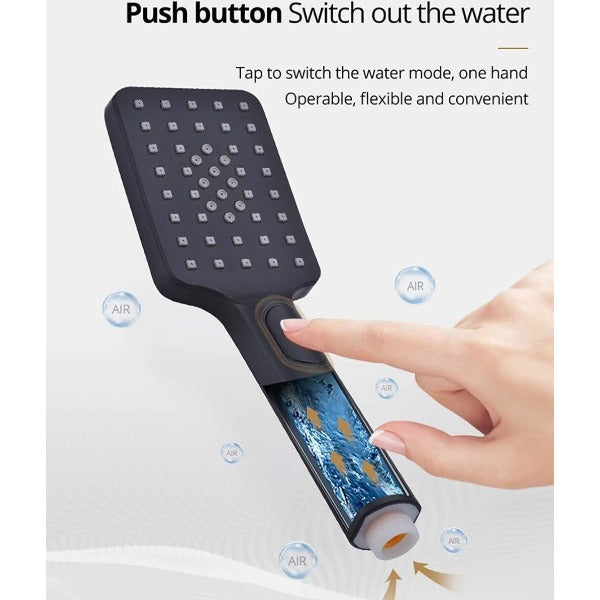 9"x22" Matt Black Wall Mounted Multi Settings Shower System - Cascada Showers