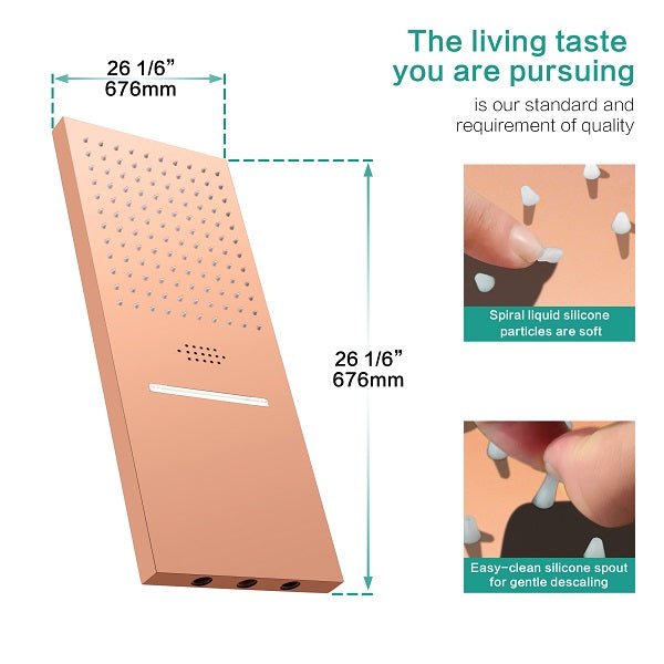 9"x22” Music LED shower system - Cascada Showers